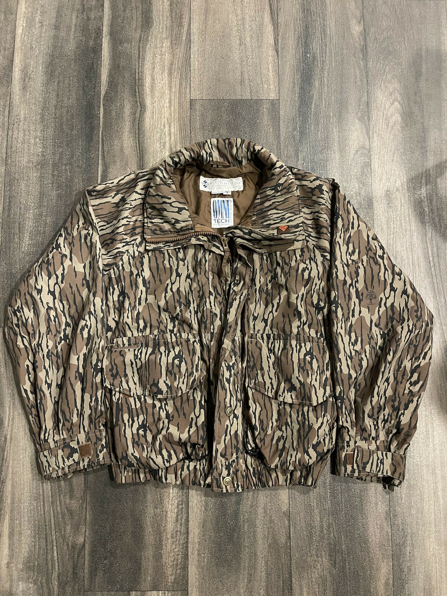 Bottomland Waders Vintage Columbia Mossy Oak Original Bottomland Camo Wader Jacket (S ...