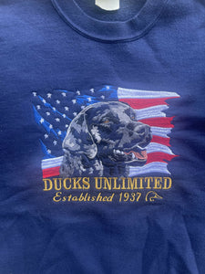 Vintage Ducks Unlimited Black Lab Crew Neck (XL)