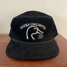 Load image into Gallery viewer, Ducks Unlimited Black Corduroy Hat