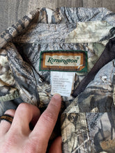 Load image into Gallery viewer, Vintage Remington Mossy Oak Breakup Camo Short Sleeve Nylon Shirt (L)