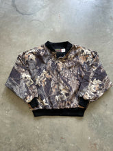 Load image into Gallery viewer, Vintage Mossy Oak Breakup Camo Bomber Jacket (XL)