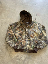 Load image into Gallery viewer, Vintage Cooper Tires Realtree Camo Hooded Jacket (XL)