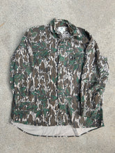 Load image into Gallery viewer, Vintage Mossy Oak Greenleaf Button Up Shirt (XL) (Some Distressing and Missing Buttons)
