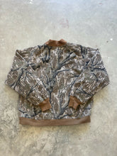 Load image into Gallery viewer, Vintage Mossy Oak Treestand Camo Bomber Jacket (L)