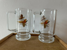 Load image into Gallery viewer, 2 Matching Pheasant Beer Stein bar glasses 10oz