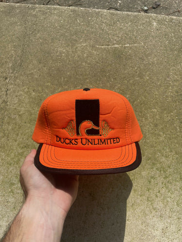 Vintage Ducks Unlimited Blaze Orange Hat