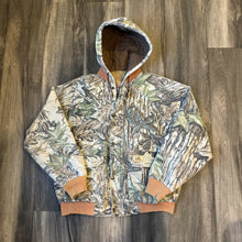 Load image into Gallery viewer, 1990’s Duxbak Realtree Camo Hooded Jacket (L)
