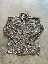 Load image into Gallery viewer, Vintage Lapco Mossy Oak Treestand Camo Pearl Snap Shirt (L)
