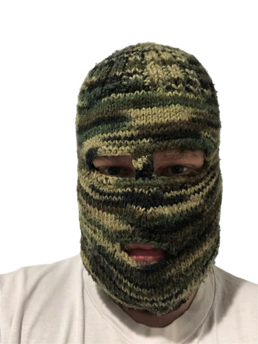 Vintage Camo Balaclava Ski Mask