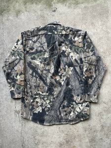 Vintage MossyOak Breakup Gen 1 Camo Shooter Shirt (XL)