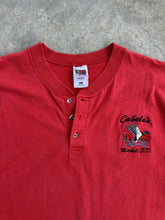 Load image into Gallery viewer, Vintage Cabela’s Duck Embroidered Short Sleeve Henley (XL)