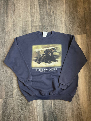 90’s Ducks Unlimited Chocolate Lab Crewneck (XL)