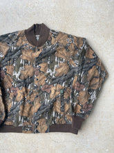 Load image into Gallery viewer, Vintage Mossy Oak Fall Foliage Camo Bomber Jacket (XL)