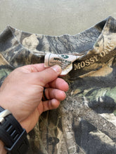 Load image into Gallery viewer, Vintage Mossy Oak Breakup Camo Mock Neck Cut Shirt (2XL)
