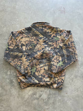 Load image into Gallery viewer, Vintage Mossy Oak Forest Floor Camo Cotton Quarter-Zip Pullover (L)
