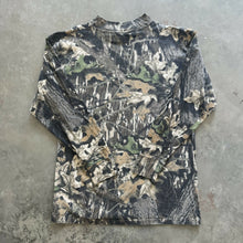Load image into Gallery viewer, Vintage Mossy Oak Breakup Camo Mock Neck Shirt (L)