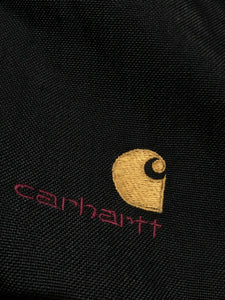 90s Carhartt Mens J140 BLK Duck Quilted Lined Hooded Jacket Black XXL USA