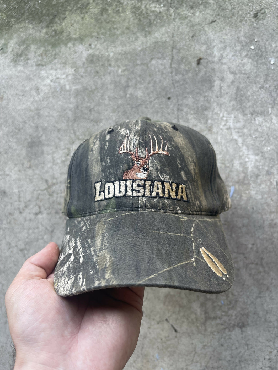 Vintage MossyOak Camo Louisiana Deer Hat