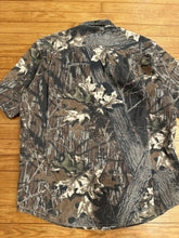 Load image into Gallery viewer, Vintage Browning MossyOak Breakup Camo Short Sleeve Button-Up (L)
