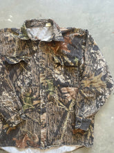 Load image into Gallery viewer, 2000’s Mossy Oak Breakup Camo Denim Button-Up Shirt (L)