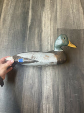 Load image into Gallery viewer, Vintage Wooden Mallard Duck Decoy