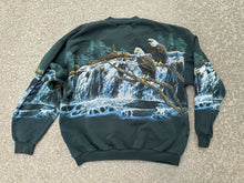 Load image into Gallery viewer, Vintage Art Unlimited XL Pullover Sweater Bald Eagle Waterfall