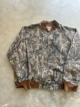 Load image into Gallery viewer, Vintage Mossy Oak Treestand Camo Bomber Jacket (XL)