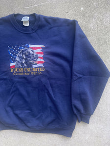 Vintage Ducks Unlimited Black Lab Crew Neck (XL)