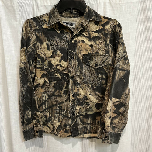 Vintage Mossy Oak Breakup Button Up Shirt youth size