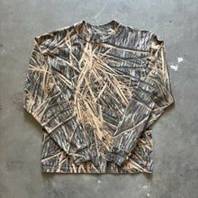 Load image into Gallery viewer, Vintage Mossy Oak Shadowgrass Camo Mock Neck Shirt (S)