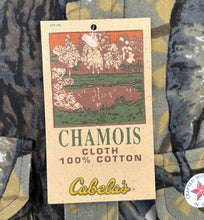 Load image into Gallery viewer, Vintage Cabelas Skyline Camo Chamois Large