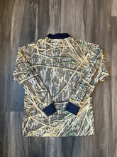 Load image into Gallery viewer, Vintage Mossy Oak Shadowgrass Camo Long Sleeve Polo Shirt (L)