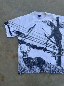 Vintage Realtree Dan Fitzgerald Deer Hunting AOP T-Shirt (L)