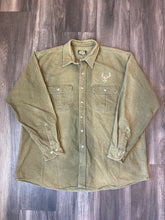 Load image into Gallery viewer, 1990’s Cabela’s Deer Embroidered Chamois Shirt (XL)