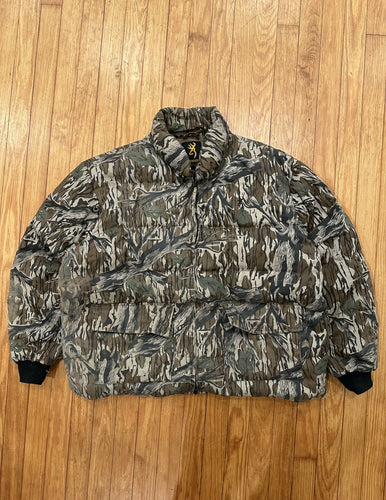 Vintage Browning Treestand Camo Goose Down Jacket (XXL)