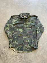 Load image into Gallery viewer, Vintage Woodland Camo Button-Up Shirt (L)