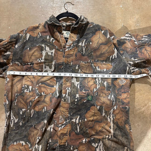 90's Mossy Oak Fall Foliage Chamois Shirt (L)🇺🇸