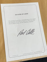 Load image into Gallery viewer, 1992 Paul Calle Hunter of Geese Signed #449/950 Framed Print (15.25”x19.25”)