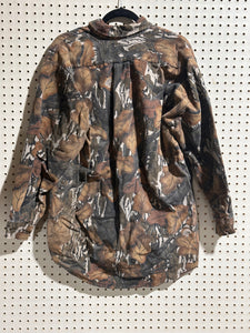 90's Mossy Oak Fall Foliage Chamois Shirt (L)🇺🇸