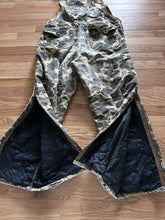 Load image into Gallery viewer, Vintage Carhartt insulated lined overalls bibs vintage duck hunting camo made in USA men’s size 36x30 Union made