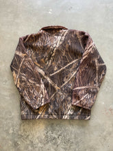Load image into Gallery viewer, Vintage Mossy Oak Shadow Branch Camo Fleece Quarter-Zip Pullover (S)