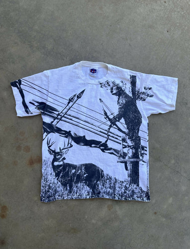 Vintage Realtree Dan Fitzgerald Deer Hunting AOP T-Shirt (L)