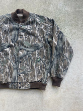 Load image into Gallery viewer, Vintage MossyOak Brand Treestand Camo Bomber (M/L)
