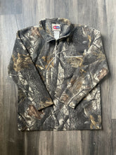 Load image into Gallery viewer, Vintage Wrangler Realtree Hardwoods Camo Fleece Quarter-Zip Pullover (L)