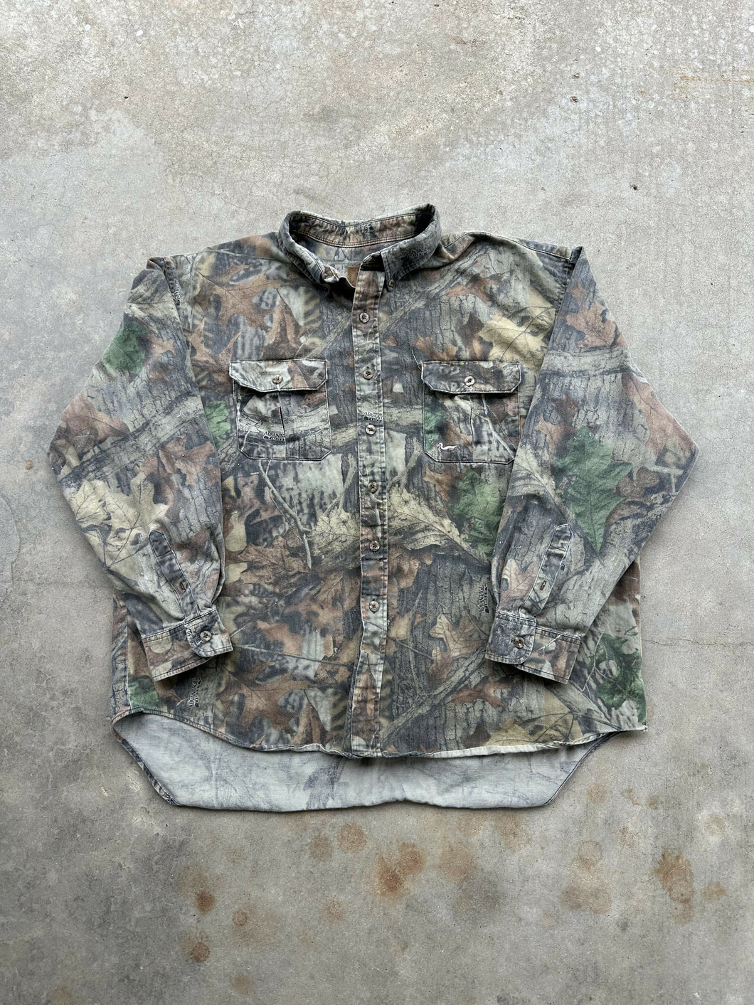 Vintage Duxback Realtree Advantage Timber Camo Button-Up (XXL)