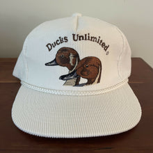 Load image into Gallery viewer, Ducks Unlimited White Corduroy Pintail Hat