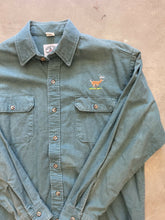 Load image into Gallery viewer, Vintage Ruddy Duck Deer Embroidered Chamois Shirt (L)