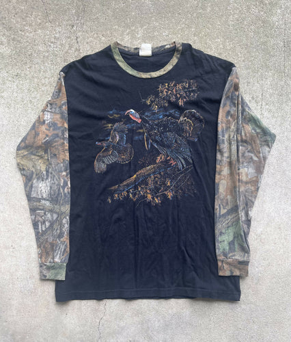 Vintage Turkey Graphic T-Shirt Realtree Advantage Camo (XL)