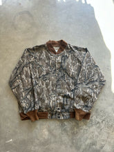 Load image into Gallery viewer, Vintage Mossy Oak Treestand Camo Bomber Jacket (XL)