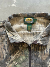 Load image into Gallery viewer, Vintage Cabela’s Mossy Oak Shadow Branch Camo Bomber Jacket (L)